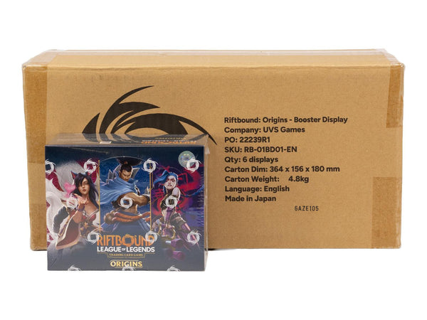 Riftbound: League of Legends TCG Origins Booster Box Case (6 Boxes)