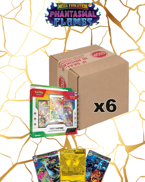 Pokémon TCG: First Partner Illustration Collection - Series 1 Sealed Case (6 Boxes)