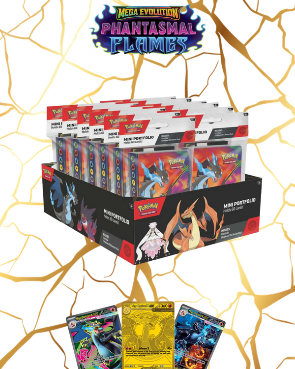 Pokémon TCG: Mega Evolution Phantasmal Flames Mini Portfolio Sealed Display (12 Count) - Q1 2026