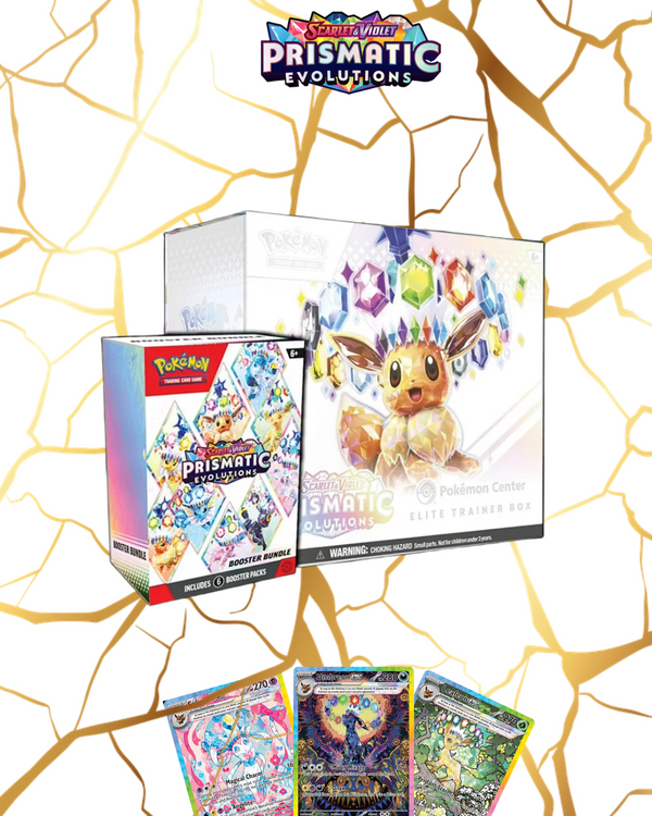 Pokémon TCG: Scarlet & Violet Prismatic Evolutions Costco ETB + Booster Bundle (2-Pack)