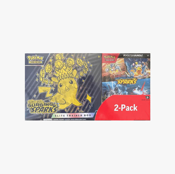 Pokémon TCG: Scarlet & Violet Surging Sparks Costco ETB + Booster Bundle (2-Pack)