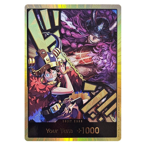 DON!! Card Luffy and Loki (Gold Alternate Art) - The World's Strongest Warriors - One Piece Card Game Single