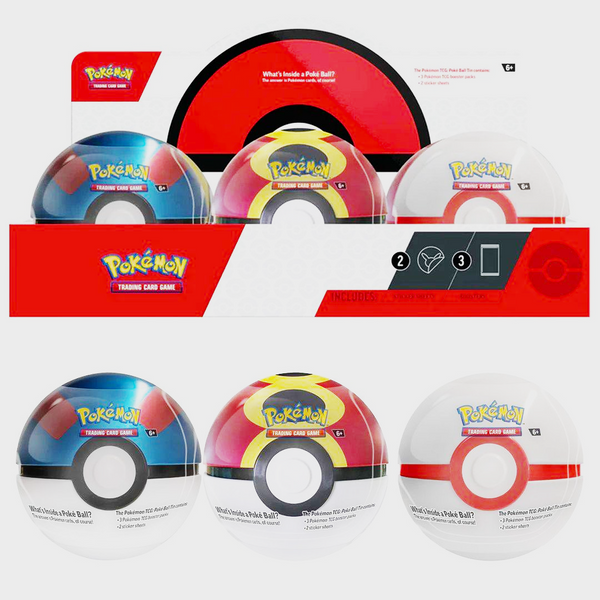 Pokémon TCG: Pokeball Tin Costco 3-Pack Bundle