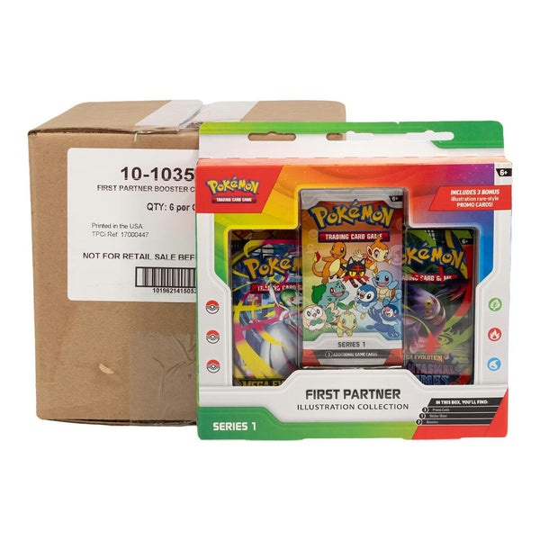 Pokémon TCG: First Partner Illustration Collection - Series 1 Sealed Case (6 Boxes)