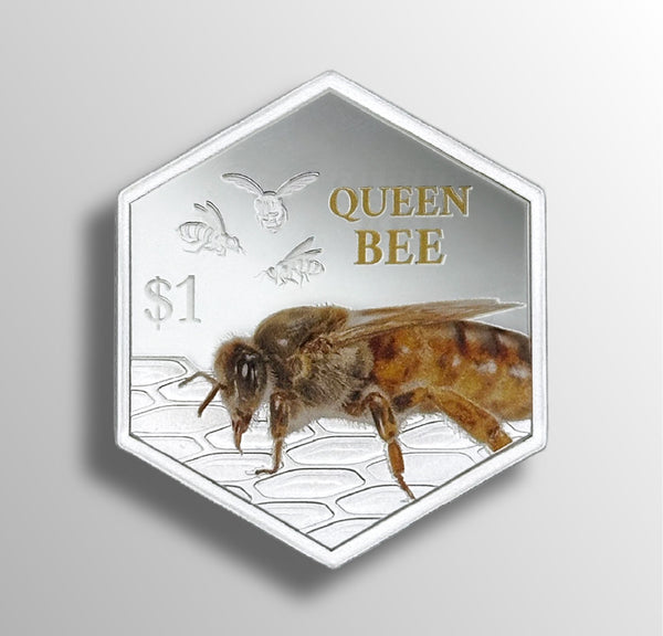 2026 Queen Bee 1oz Silver Coloured Proof Coin
