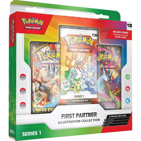 Pokémon TCG: First Partner Illustration Collection - Series 1 Sealed Case (6 Boxes)