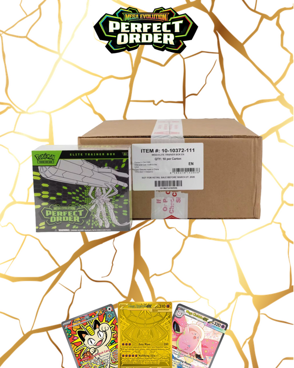 Pokémon TCG Mega Evolution Perfect Order Elite Trainer Box Case (10 ETBs)
