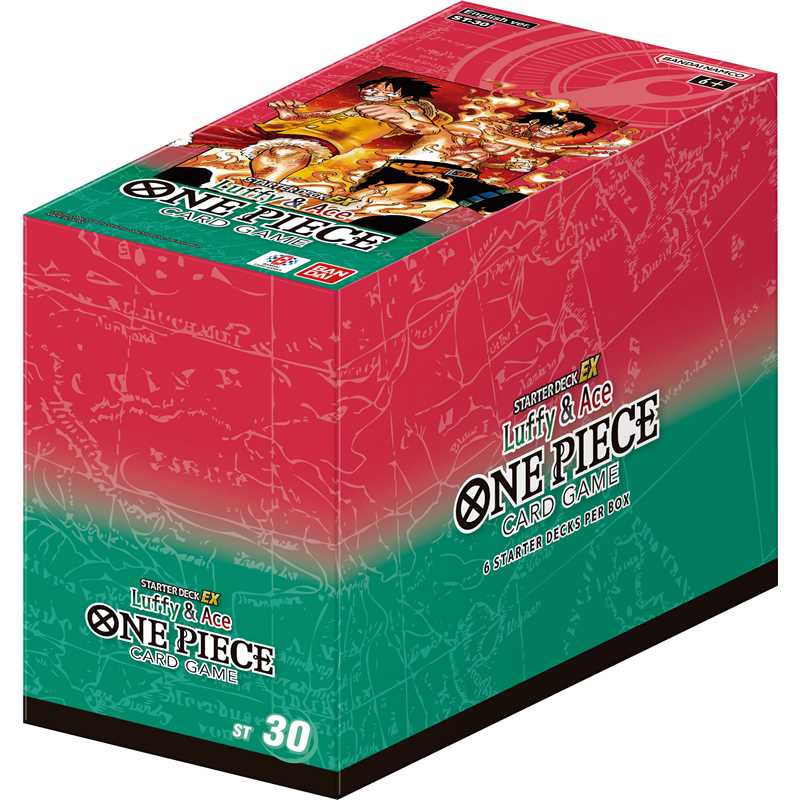 One Piece Card Game: Luffy & Ace Starter Deck EX [ST-30] - Sealed Display (6 Decks)
