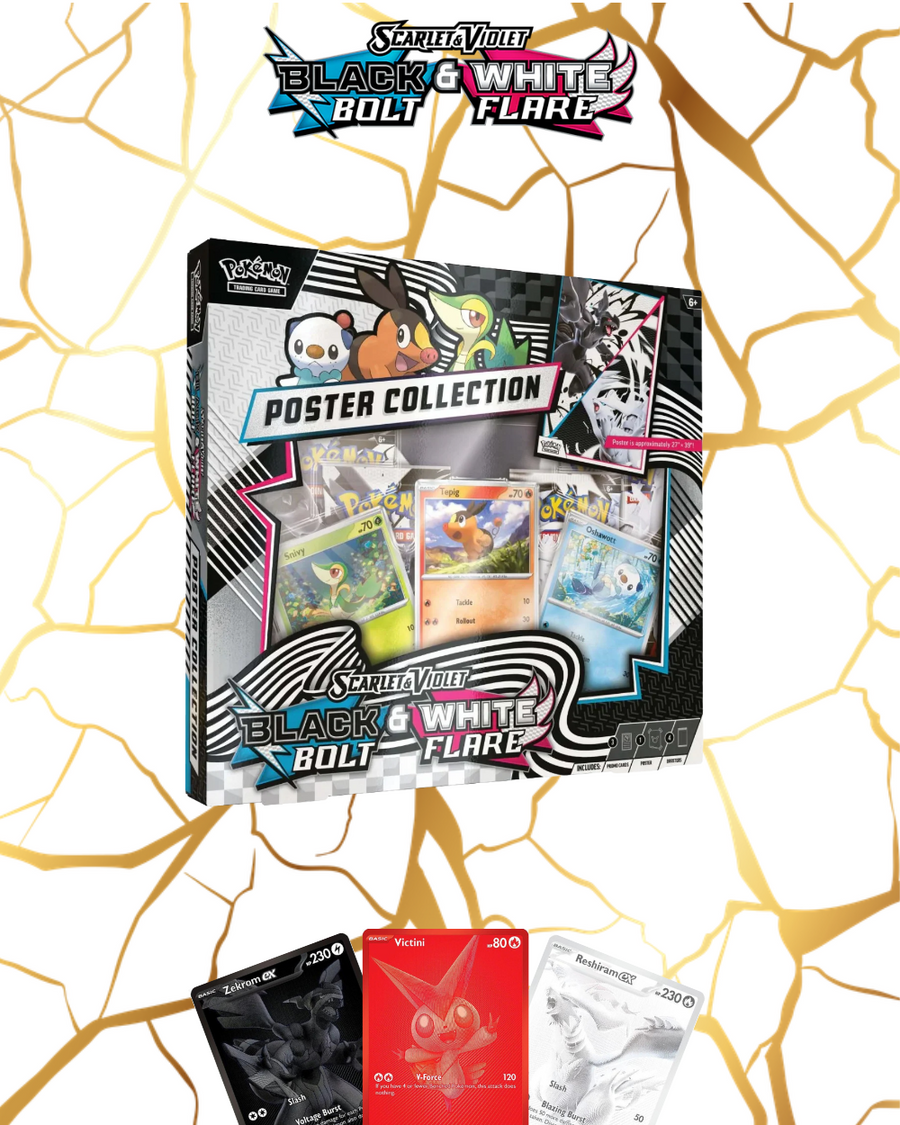 Pokémon TCG Black Bolt & White Flare Unova Poster Collection