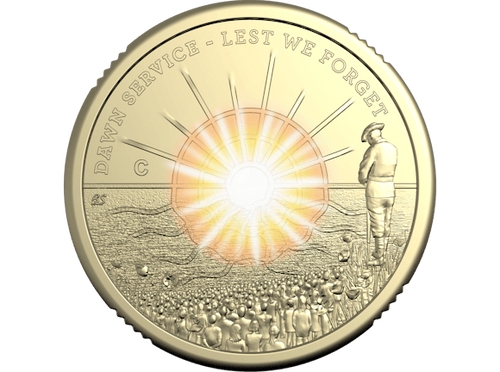 2026 $2 'C' Mintmark Coloured Uncirculated Coin - Dawn Service