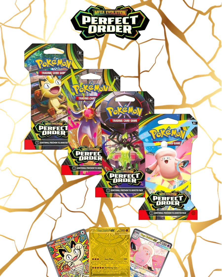 Pokémon TCG: Mega Evolution - Perfect Order Sleeved Booster Pack (Hangsell) — sealed Booster Pack at Grailborne Australia