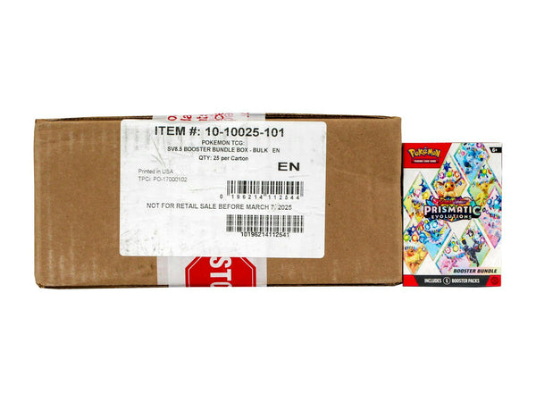 Pokémon TCG: Scarlet & Violet Prismatic Evolutions Booster Bundle Case (25 Bundles)