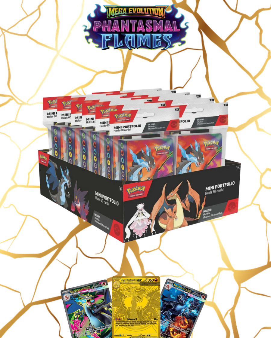 Pokémon TCG: Mega Evolution Phantasmal Flames Mini Portfolio Sealed Display (12 Count) - Q1 2026