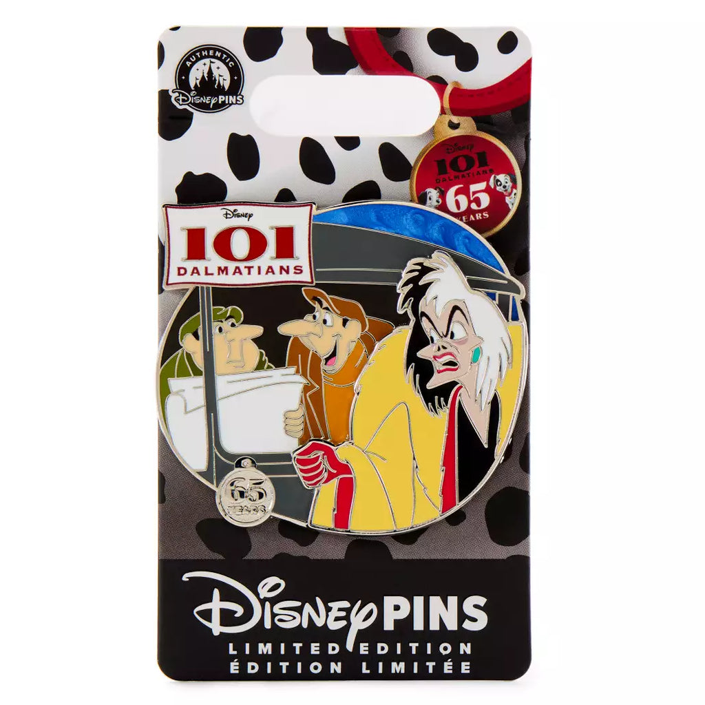 Cruella De Vil, Horace and Jasper Badun Pin, 101 Dalmatians 65th Anniversary, Limited Edition