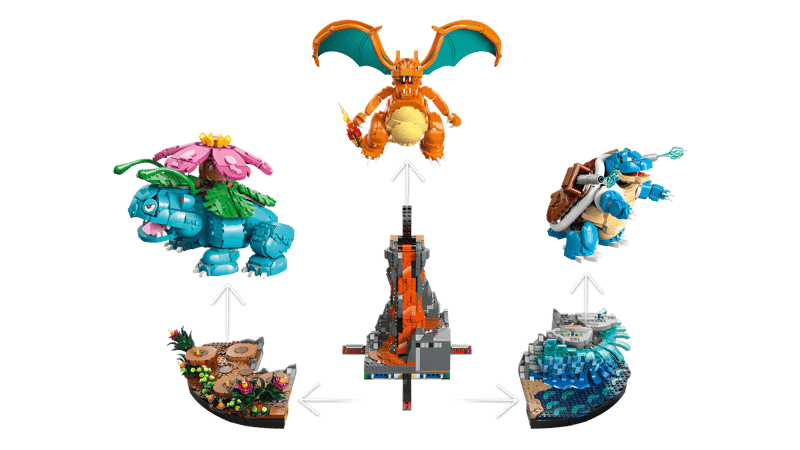 LEGO 72153 Pokémon Venusaur Charizard and Blastoise Set