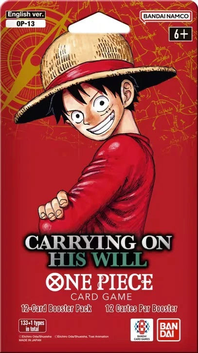 ONE PIECE Card Game: OP-13 Carrying On His Will Sleeved Booster — factory sealed