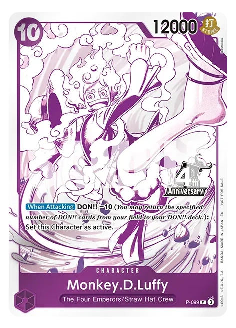 One Piece Card Game: Luffy Promo (P-099) - 4th Anniversary Treasure Pack (English)