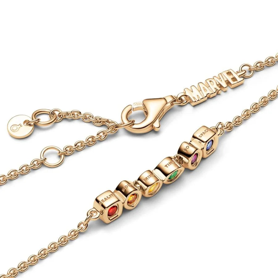 Pandora Marvel The Avengers Infinity Stones Clasp Snake Chain Bracelet 18cm