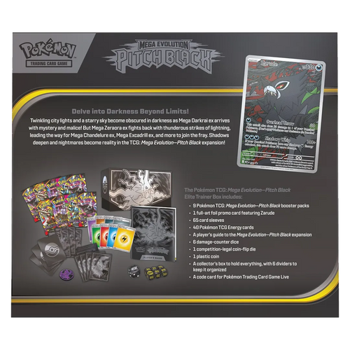Pokémon TCG: Mega Evolution Pitch Black Elite Trainer Box (Presale – Releases 17 July 2026)