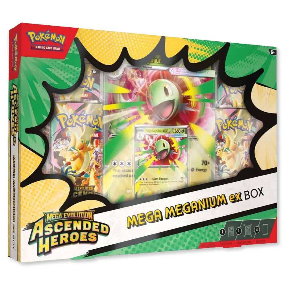 Pokémon TCG: Mega Evolution Ascended Heroes Mega ex Box (Meganium, Emboar, Feraligatr)