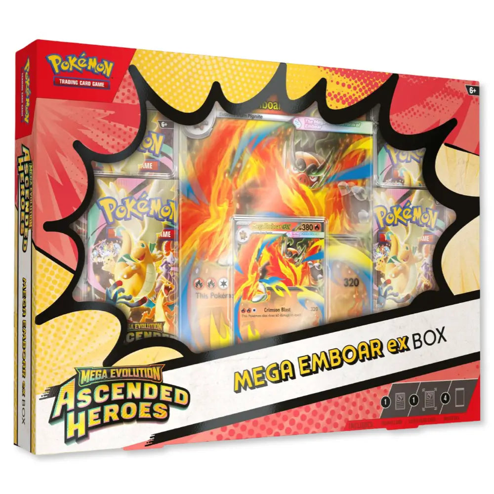 Pokémon TCG: Mega Evolution Ascended Heroes Mega ex Box (Meganium, Emboar, Feraligatr)