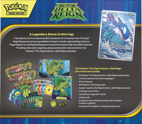 Delta Reign Elite Trainer Box back panel and contents