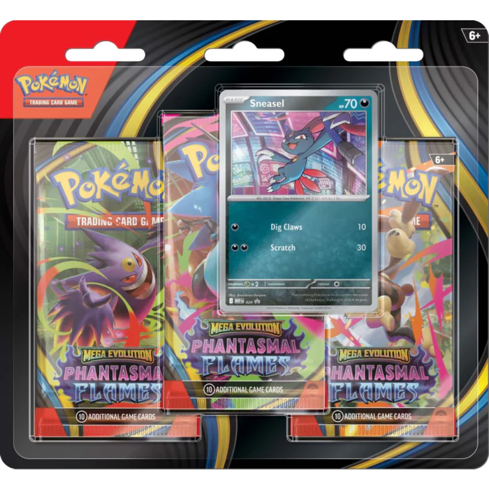 Pokémon TCG: Mega Evolution Phantasmal Flames 3-Pack Blister