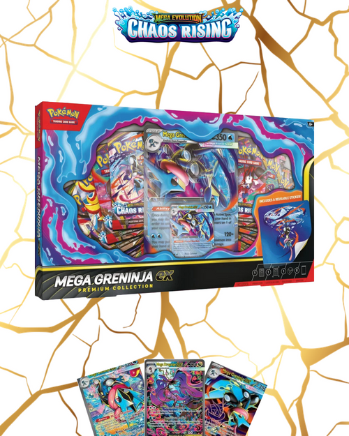 Pokémon TCG: Mega Greninja ex Premium Collection (Presale – Releases 3 July 2026) — factory sealed