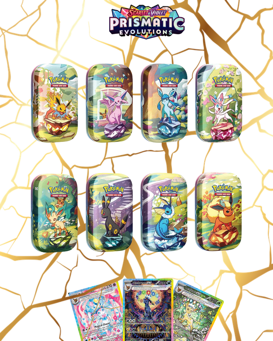 Pokémon TCG: Scarlet & Violet Prismatic Evolutions Mini Tin (Assorted)