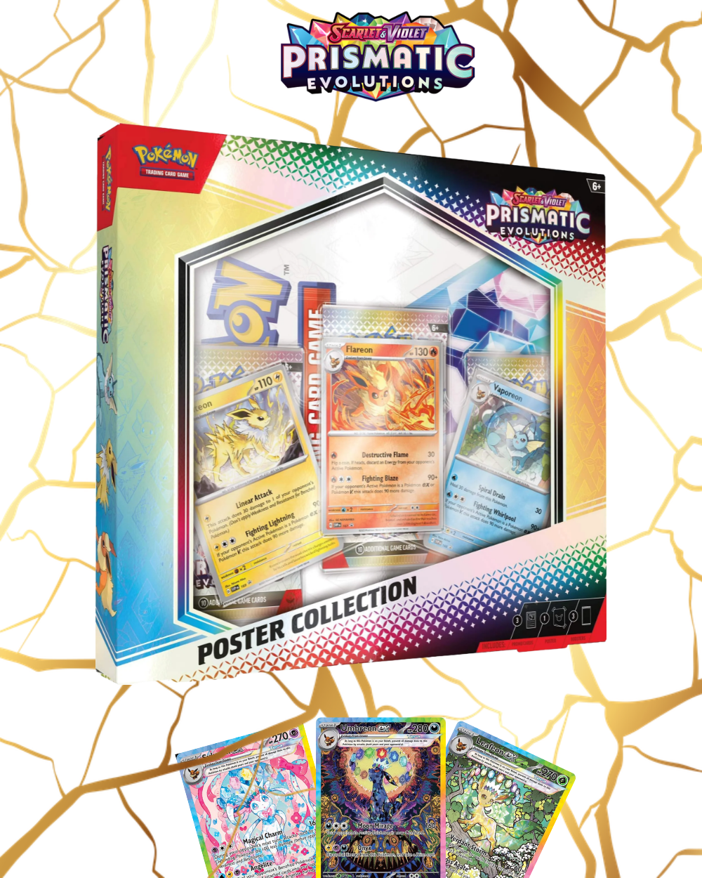 Pokémon TCG: Scarlet & Violet Prismatic Evolutions Poster Collection
