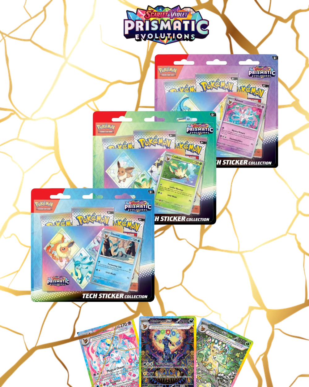 Pokémon TCG: Scarlet & Violet Prismatic Evolutions Tech Sticker Collection (Assorted)