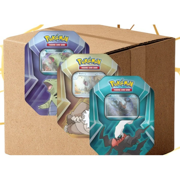 Pokémon Triple Whammy Tin Case (6 Tins)