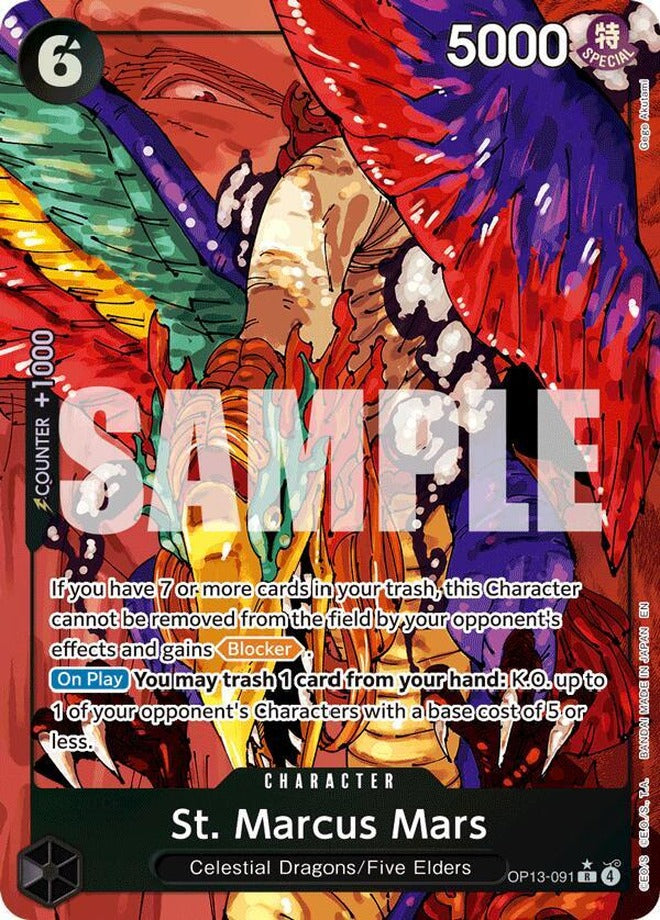 St. Marcus Mars OP13-091 Alternate Art - Carrying On His Will - One Piece Card Game Single