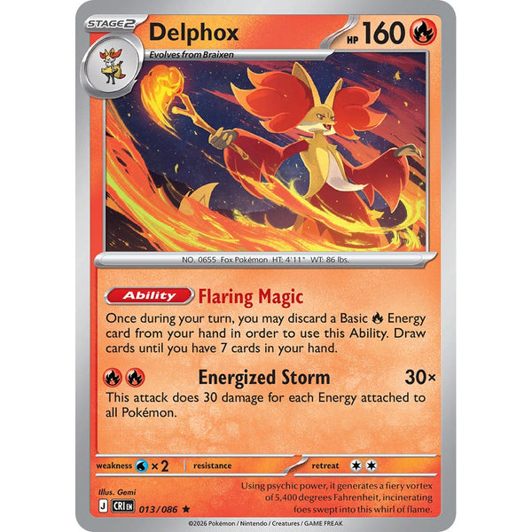 Pokémon TCG: Mega Evolution Chaos Rising Delphox Promo (013/086, Sealed Packet)