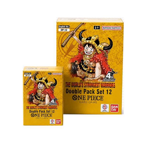 One Piece Card Game: DP-12 The World's Strongest Warriors Double Pack Display (8 Packs)