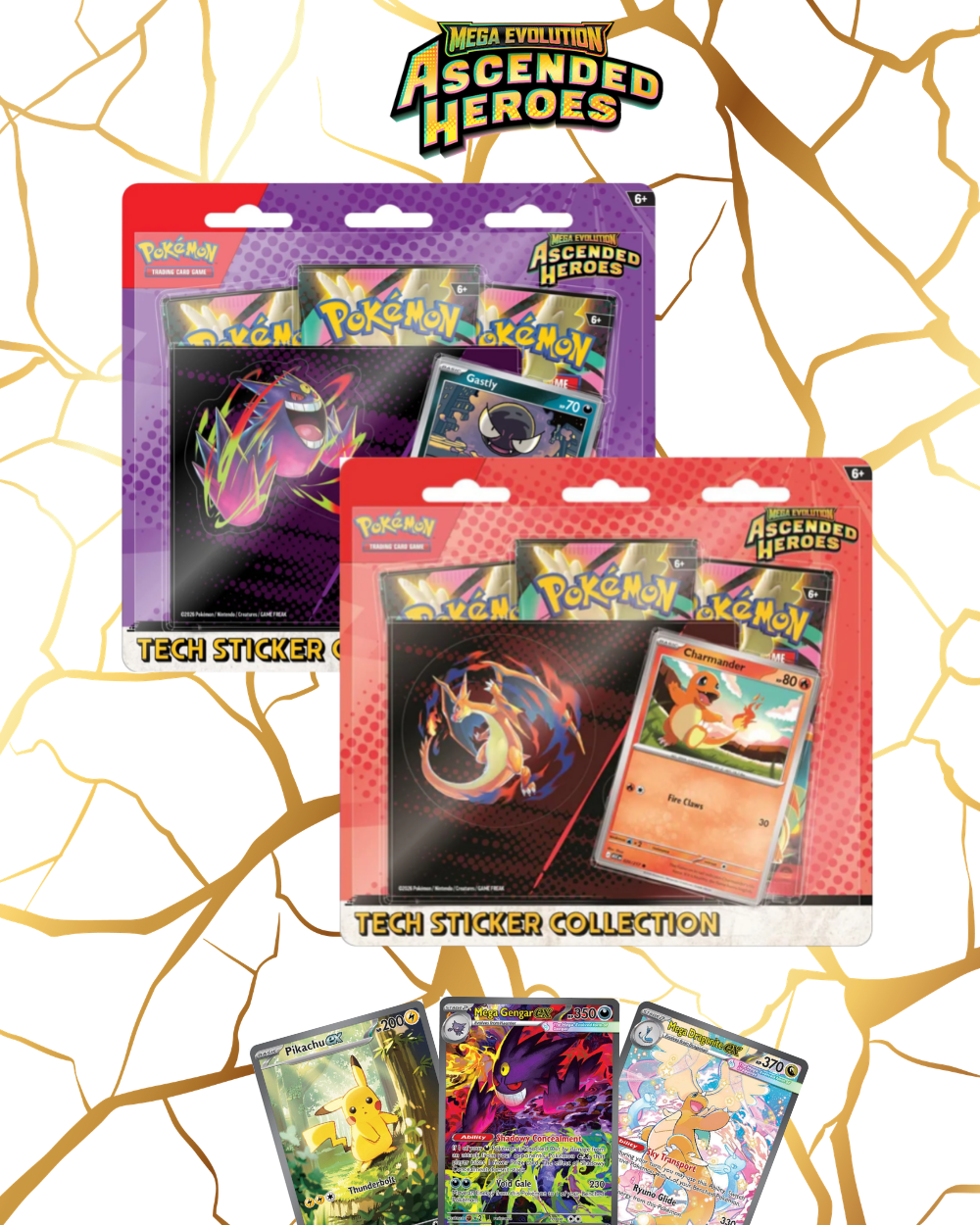 Pokémon TCG: Mega Evolution Ascended Heroes Tech Sticker Collection (Assorted)