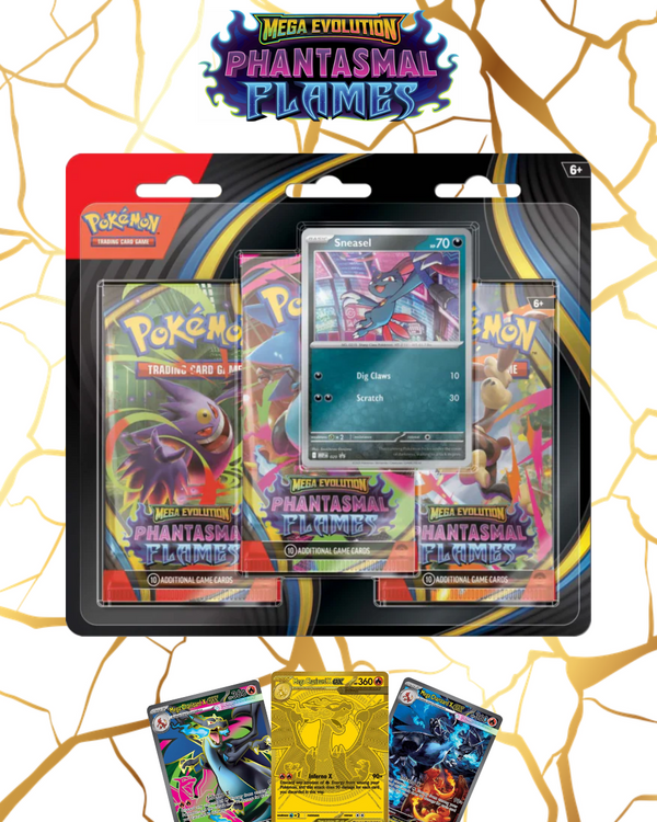 Pokémon TCG: Mega Evolution Phantasmal Flames 3-Pack Blister