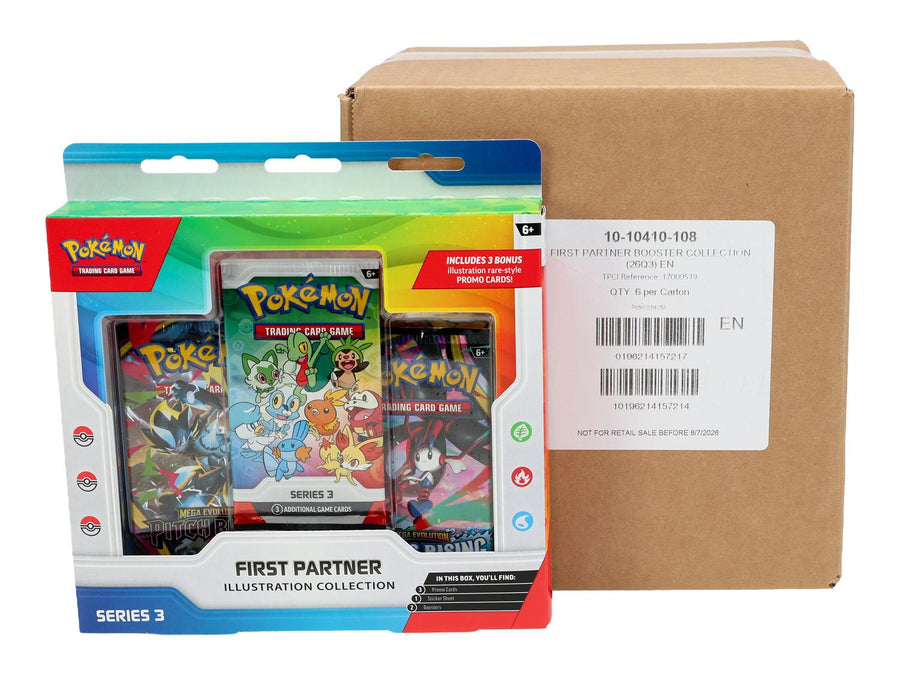 Pokémon TCG: First Partner Illustration Collection - Series 3 Sealed Case (6 Boxes)
