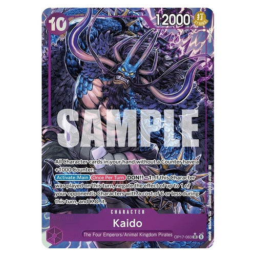 Kaido OP17-063 Alternate Art - The World's Strongest Warriors - One Piece Card Game Single