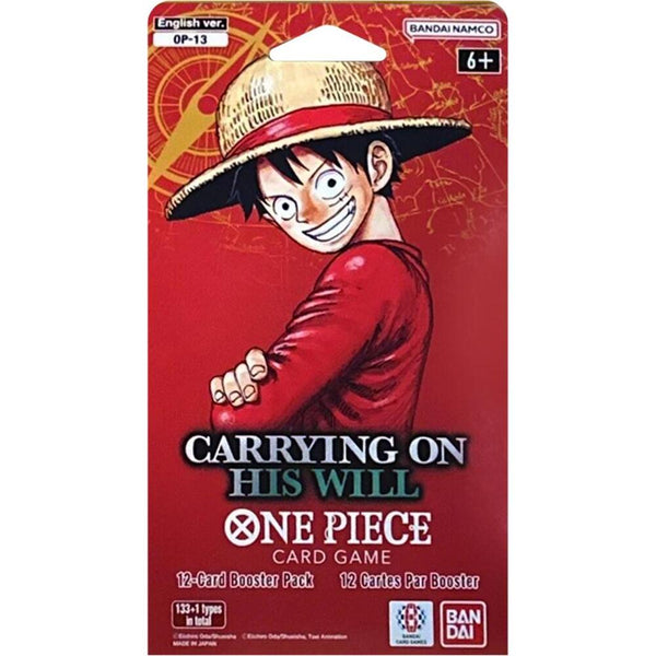 One Piece Card Game: OP-13 Carrying On His Will Sleeved Booster (Assorted)