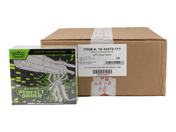 Pokémon TCG Mega Evolution Perfect Order Elite Trainer Box Case (10 ETBs)
