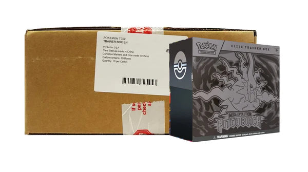 Pokémon TCG Mega Evolution Pitch Black Elite Trainer Box Case (10 ETBs)