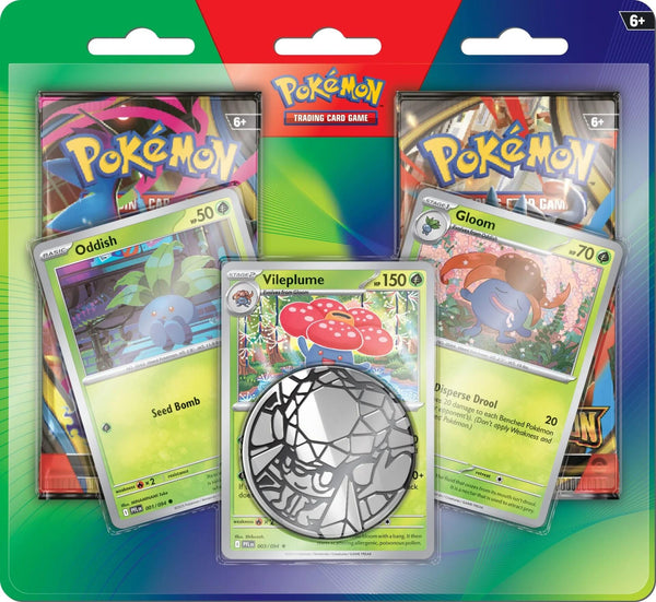 Pokémon TCG: Enhanced 2-Pack Blister (Oddish, Gloom & Vileplume Promo) - Scarlet & Violet Sealed English