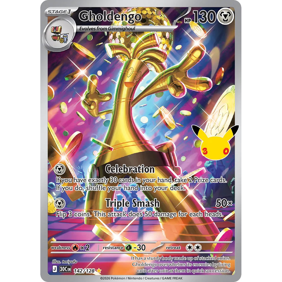 Pokémon TCG: 30th Celebration Gholdengo (142/128 Illustration Rare)