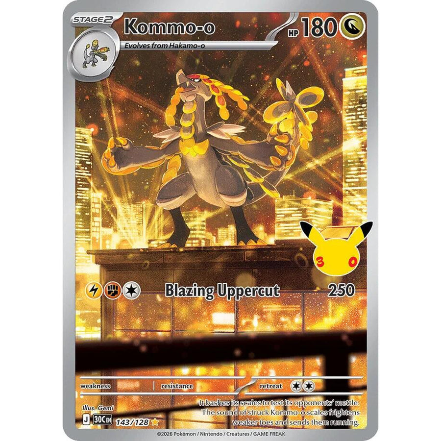 Pokémon TCG: 30th Celebration Kommo-o (143/128 Illustration Rare)