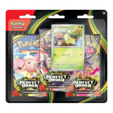 Pokémon TCG: Mega Evolution - Perfect Order 3-Pack Blister (Chikorita Promo)