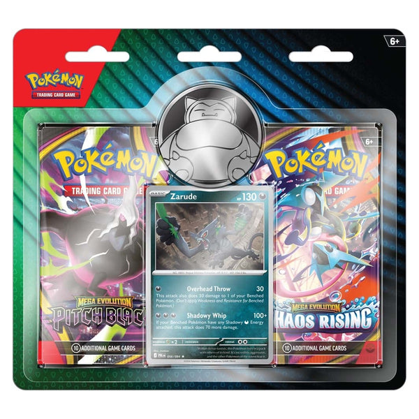 Pokémon TCG: Mega Evolution Zarude 2-Pack Blister (Pitch Black + Chaos Rising)