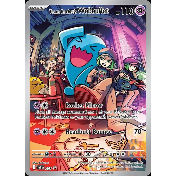 Pokémon TCG: Team Rocket's Wobbuffet (203) - Destined Rivals Elite Trainer Box Promo
