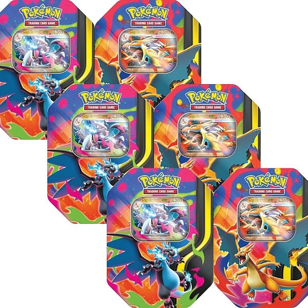 Pokémon TCG Mega Charizard EX Tin Case (6 Tins) - Factory Sealed Case