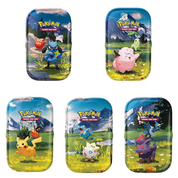 Pokémon TCG: Mega Evolution Ascended Heroes Mini Tin Display SEALED (10 Tins) (Small Tear)